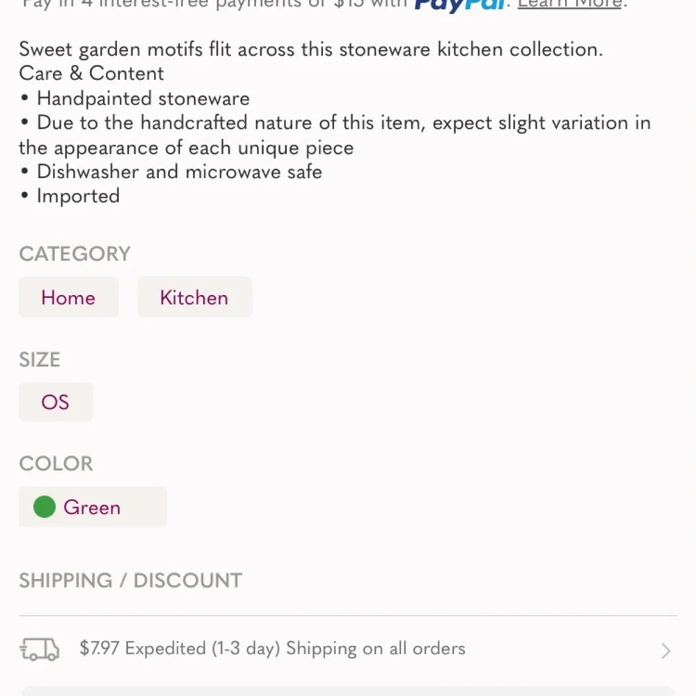 Anthropologie Faye Dessert Plates - set of 4 - NWT - Picture 4 of 6